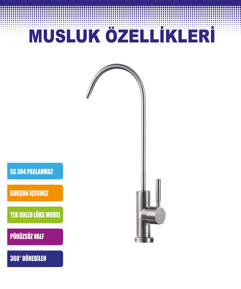 STAR LİFE Yüksek kasa 5 AŞAMALI, METAL TANKLI,STANDART MEMBRANLI su arıtma cihazı (2 yıl garanti, pompasız) - Görsel 5