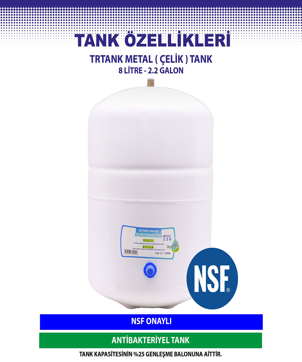 STAR LİFE Yüksek kasa 5 AŞAMALI, METAL TANKLI,STANDART MEMBRANLI su arıtma cihazı (2 yıl garanti, pompasız) - Görsel 2